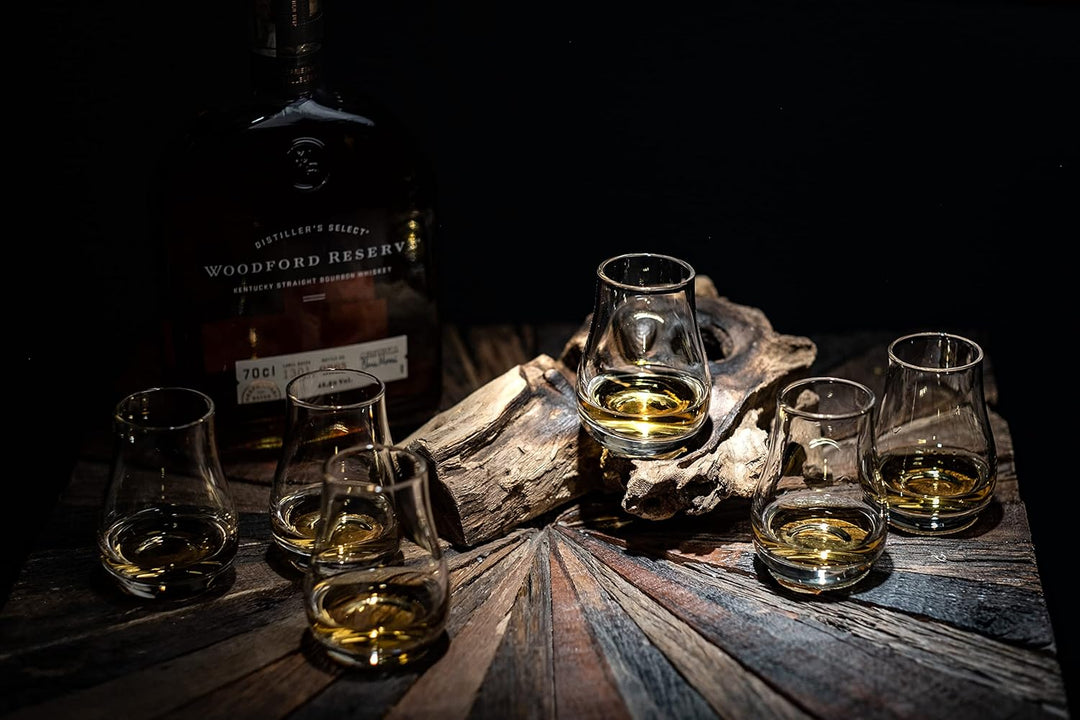 Stemless Whiskey, Bourbon and Scotch Tasting Glasses | Set of 6 | 3.5 oz