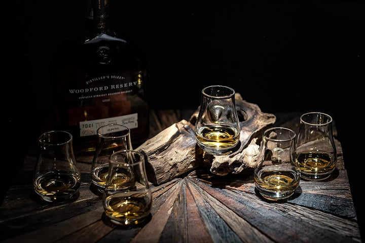 Stemless Whiskey, Bourbon and Scotch Tasting Glasses | Set of 6 | 3.5 oz