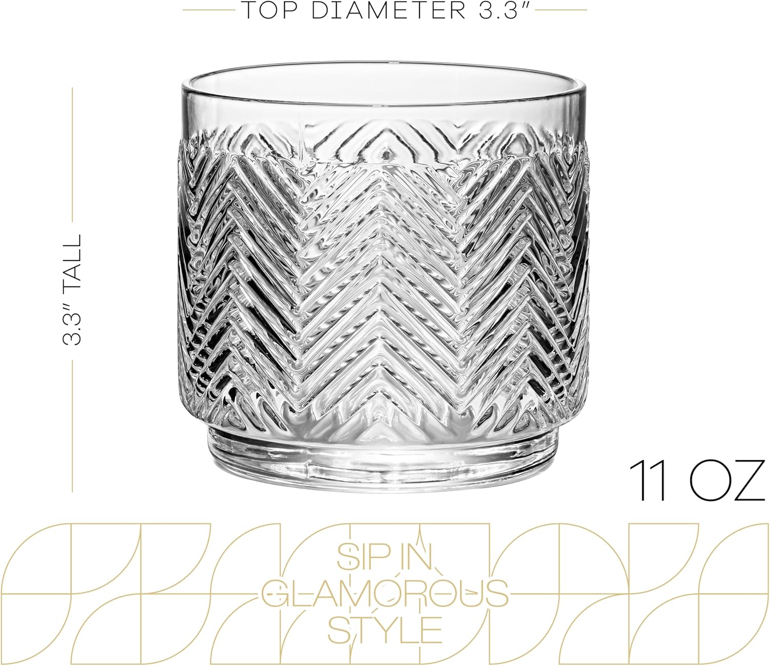 Flamingo Lowball Cocktail Glasses