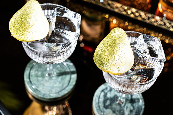 Vintage Ritzy Cocktail and Champagne Coupe Glasses | Set of 4 | 7 oz