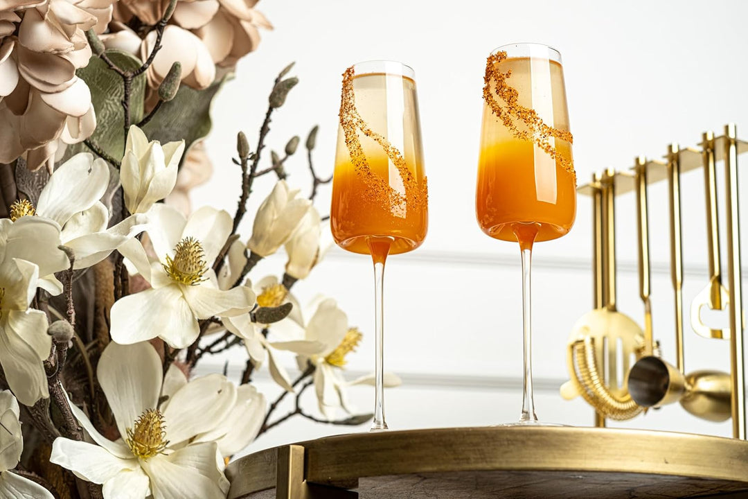 Crystal Prosecco and Champagne Cocktail Glasses | Set of 2 | 7 oz