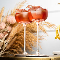 Nick and Nora Coupe Cocktail Glasses Gift Set of 4 – lifestyle hosting shot