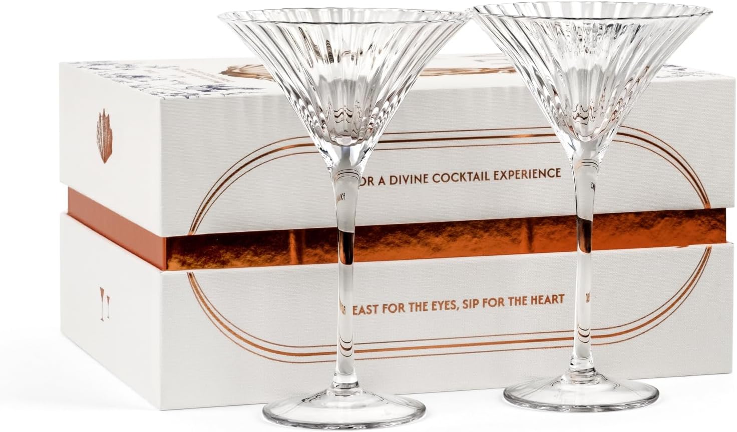 Venus Seashell Martini Cocktail Glasses