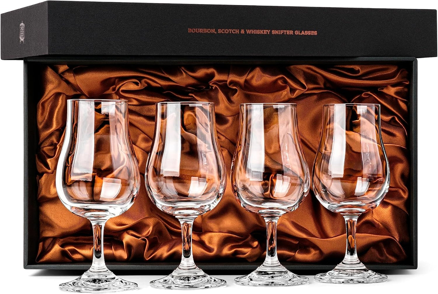 Whiskey Bourbon and Scotch Crystal Tasting Glasses Gift Set of 4 – cocktail pour styling
