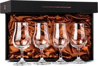 Whiskey Bourbon and Scotch Crystal Tasting Glasses Gift Set of 4 – cocktail pour styling