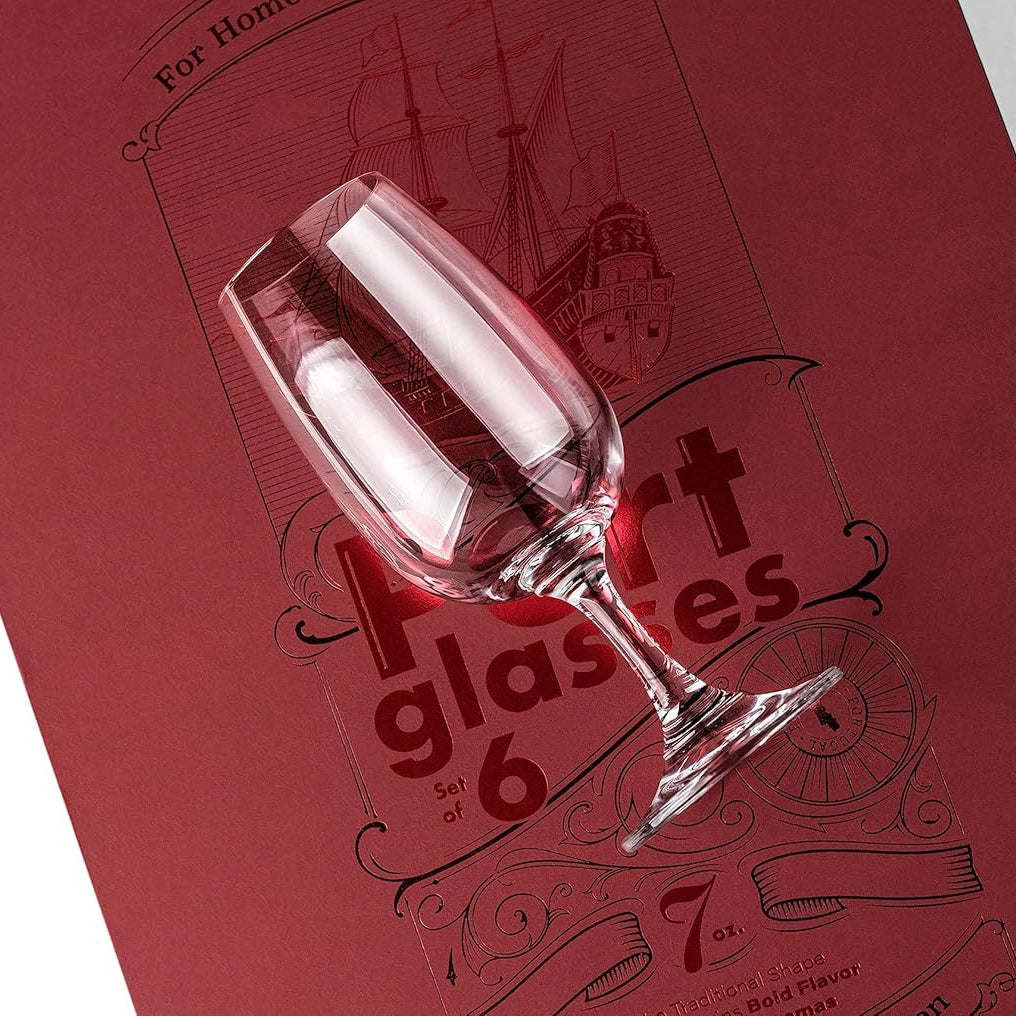 Port and Dessert Wine Tulip Crystal Tasting Glasses Gift Set of 6 – styled gift moment