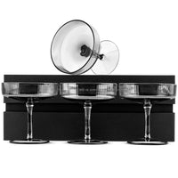 Art Deco Smoke Black Coupe Glasses Gift Set of 4 – styled gift moment