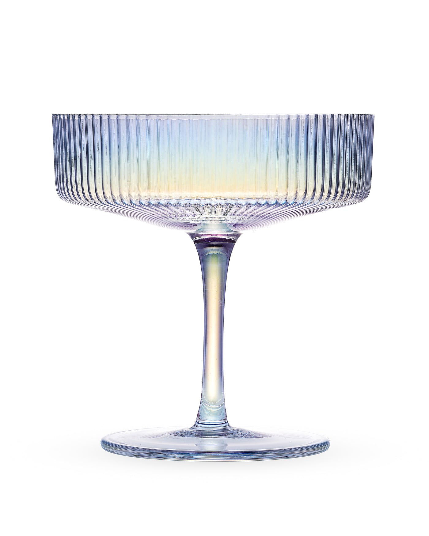 Art Deco Iridescent Coupes – Gift Set of 4 | Glassique