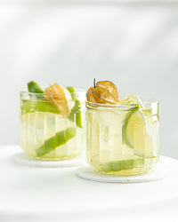 Santorini Modern Lowball Rocks Cocktail Glasses Gift Set of 4 – styled gift moment
