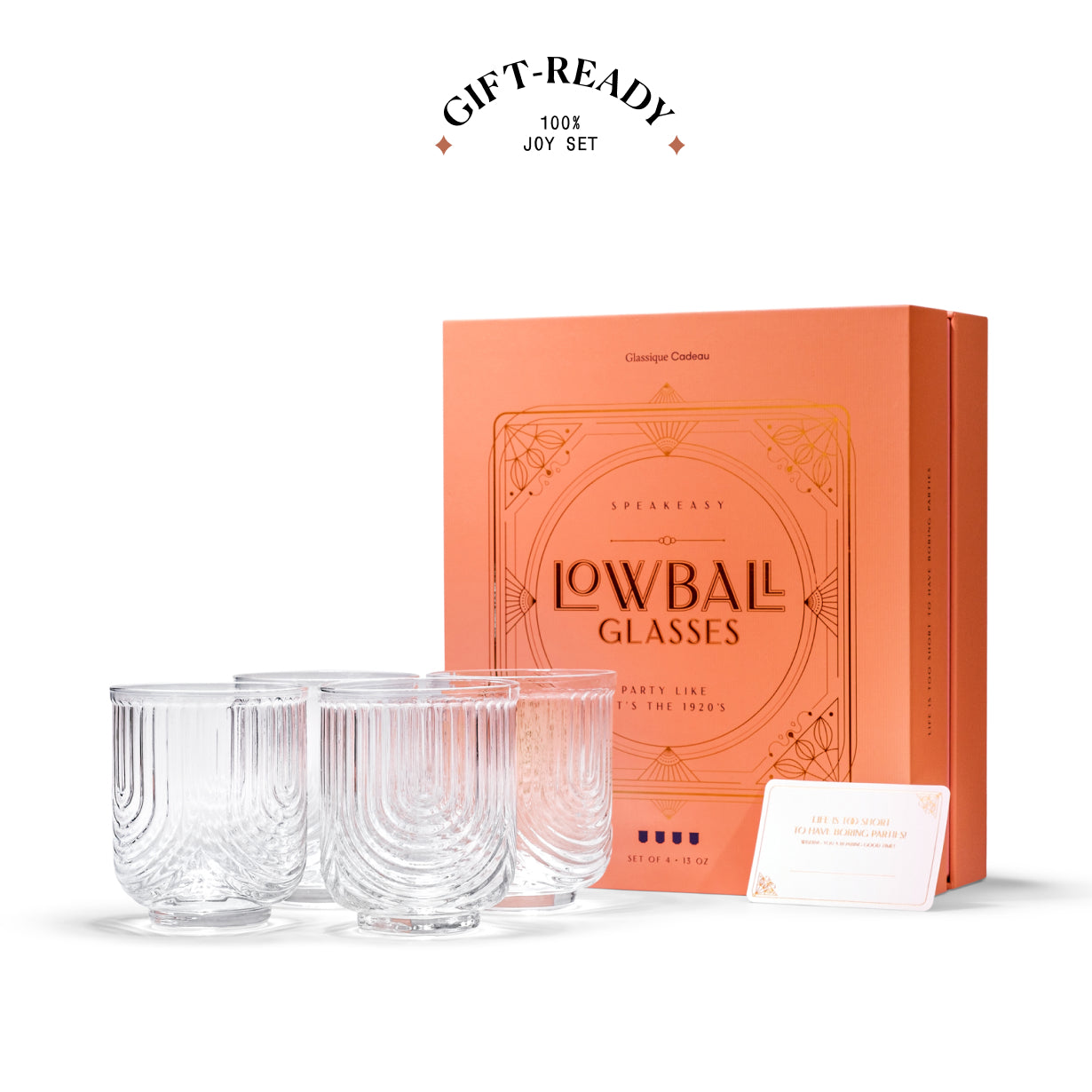 Art Deco Gatsby Lowball Glasses