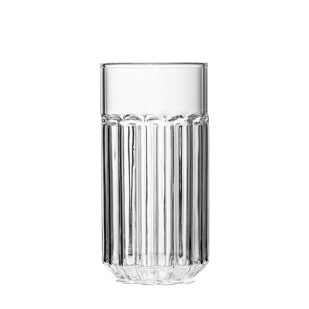 Set of 6, Large Water Tumbler Set, 25 oz Highball Drinking Glasses (Clear)