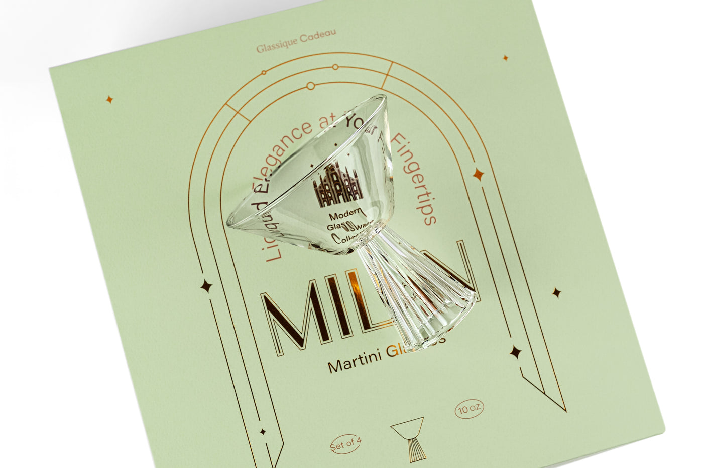 Modern Martini Cocktail Glasses Gift Set of 4 – cocktail pour styling
