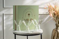 Modern Martini Cocktail Glasses Gift Set of 4 – lifestyle hosting shot