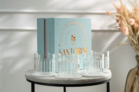 Santorini Modern Lowball Rocks Cocktail Glasses Gift Set of 4 – lifestyle hosting shot