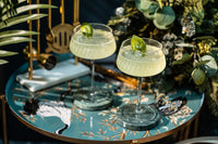 Vintage Flamingo Belle Coupe Glasses Tropical Gift Set of 4 – occasion styling for celebrations