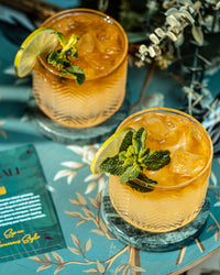 Vintage Flamingo Lowball Cocktail Glasses Tropical Gift Set – packaging unboxing detail