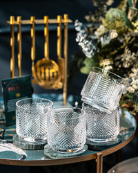 Vintage Flamingo Lowball Cocktail Glasses Tropical Gift Set – set scale and proportions