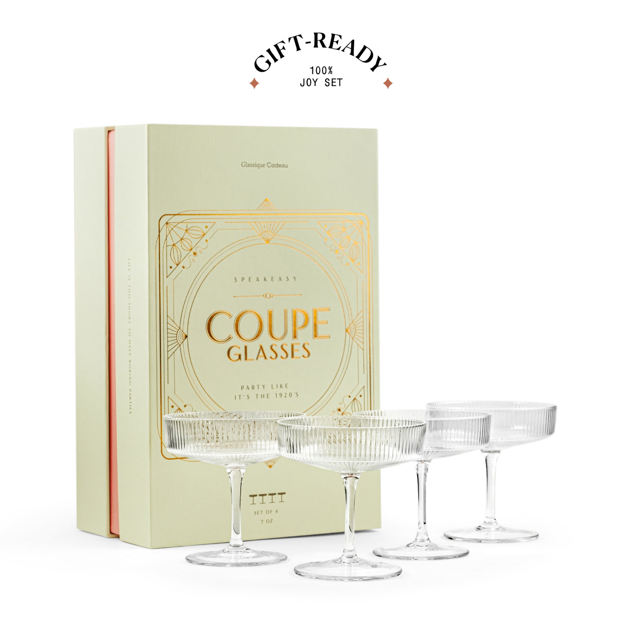 Art Deco Champagne and Cocktail Coupe Glasses