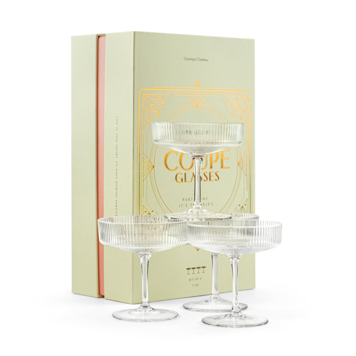 Art Deco Champagne and Cocktail Coupe Glasses