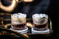 Vintage Art Deco Rocks Lowball Cocktail Glasses Gift Set of 4 – detail of hand-polished crystal rim