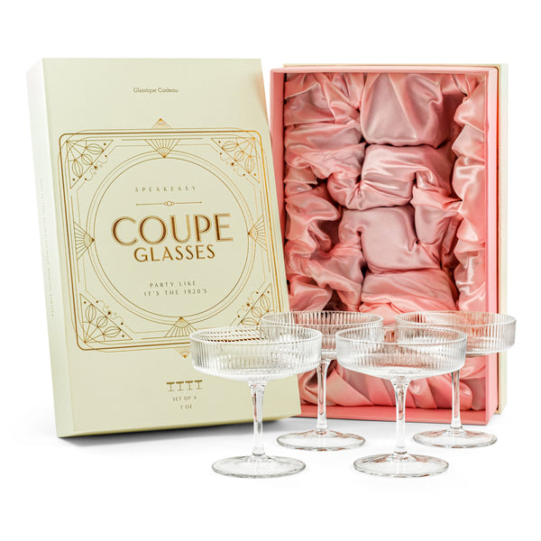 Art Deco Champagne and Cocktail Coupe Glasses
