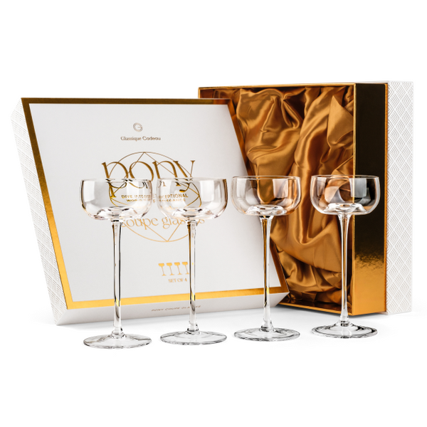 Crystal Cocktail & Champagne Coupette Glasses