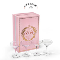 French Champagne and Cocktail Coupe Glasses