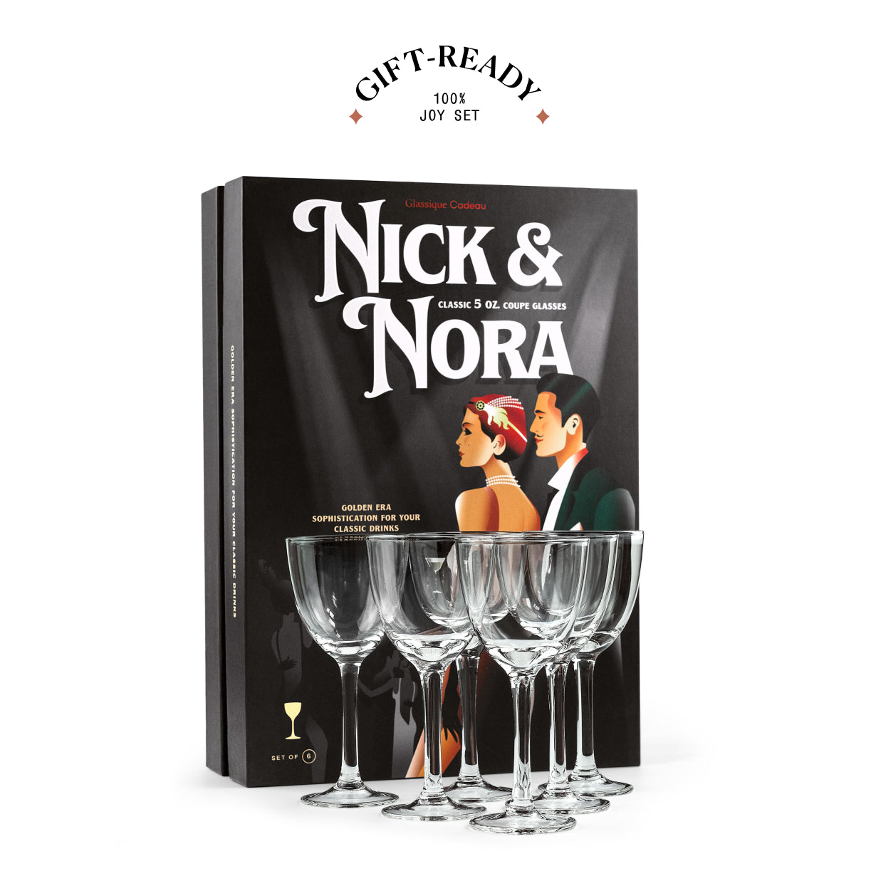 Retro Nick and Nora Coupe Glasses