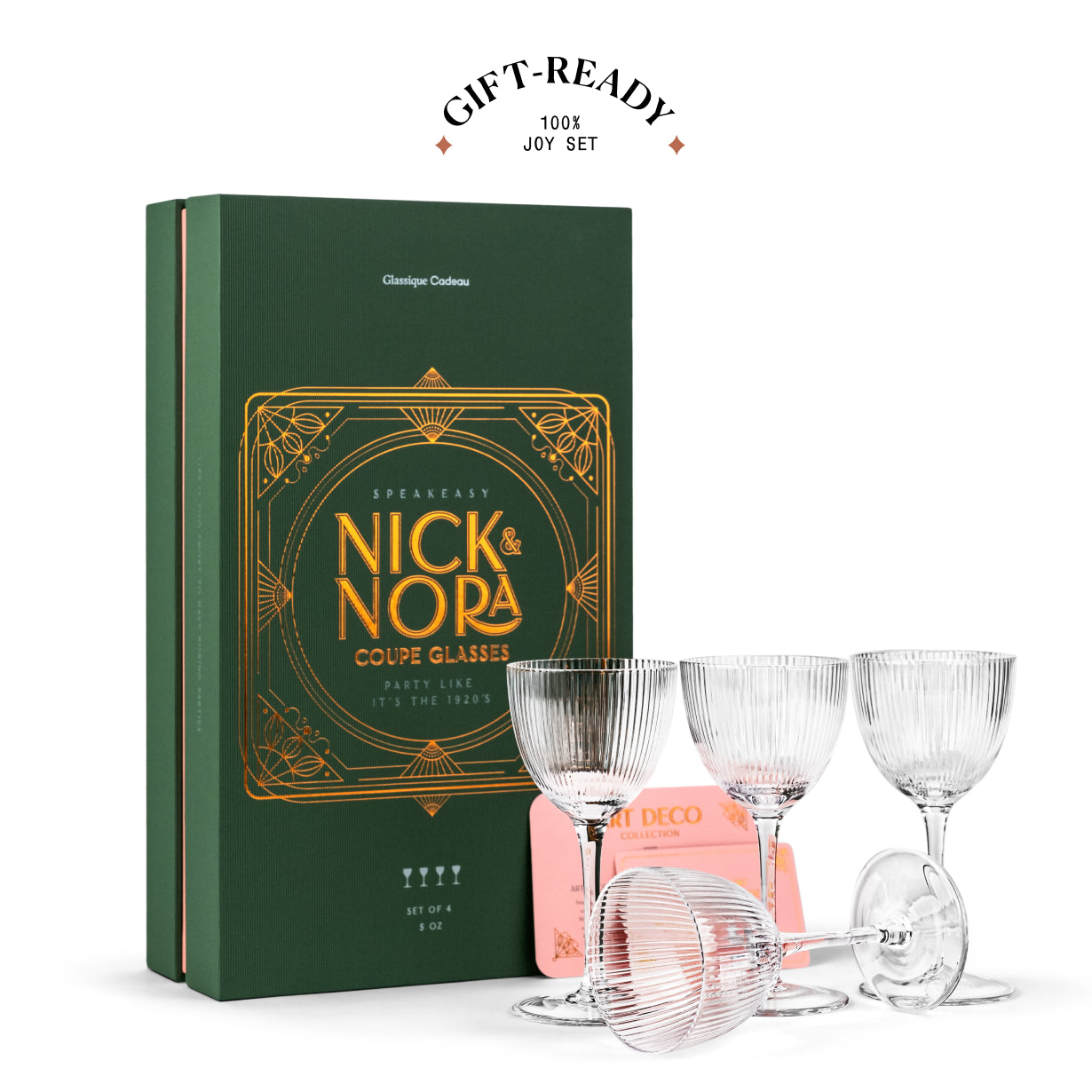 Art Deco Nick & Nora Coupe Glasses