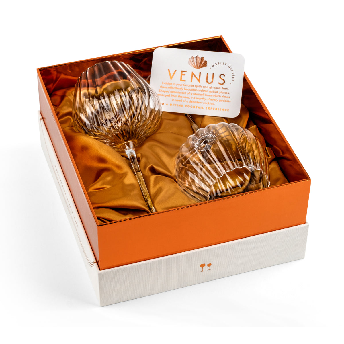 Venus Seashell Balloon Goblet Cocktail Glasses