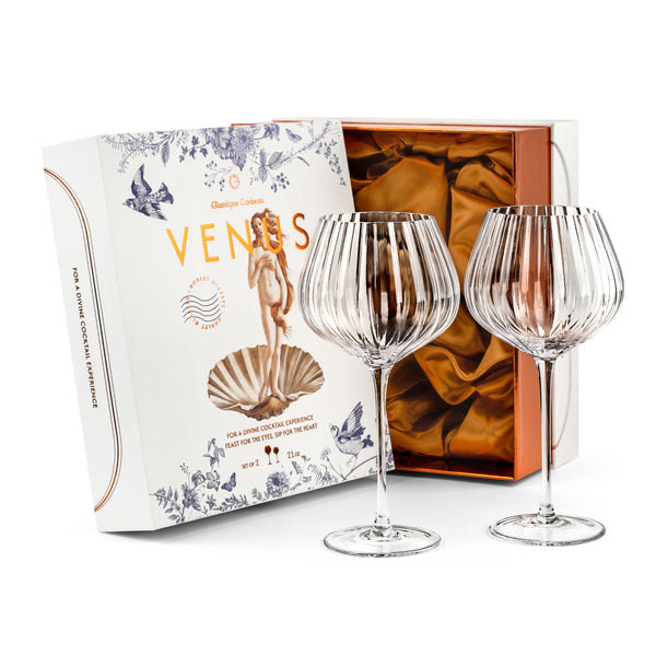 Venus Seashell Balloon Goblet Cocktail Glasses