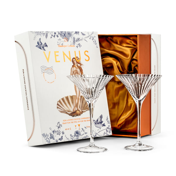 Venus Seashell Martini Cocktail Glasses