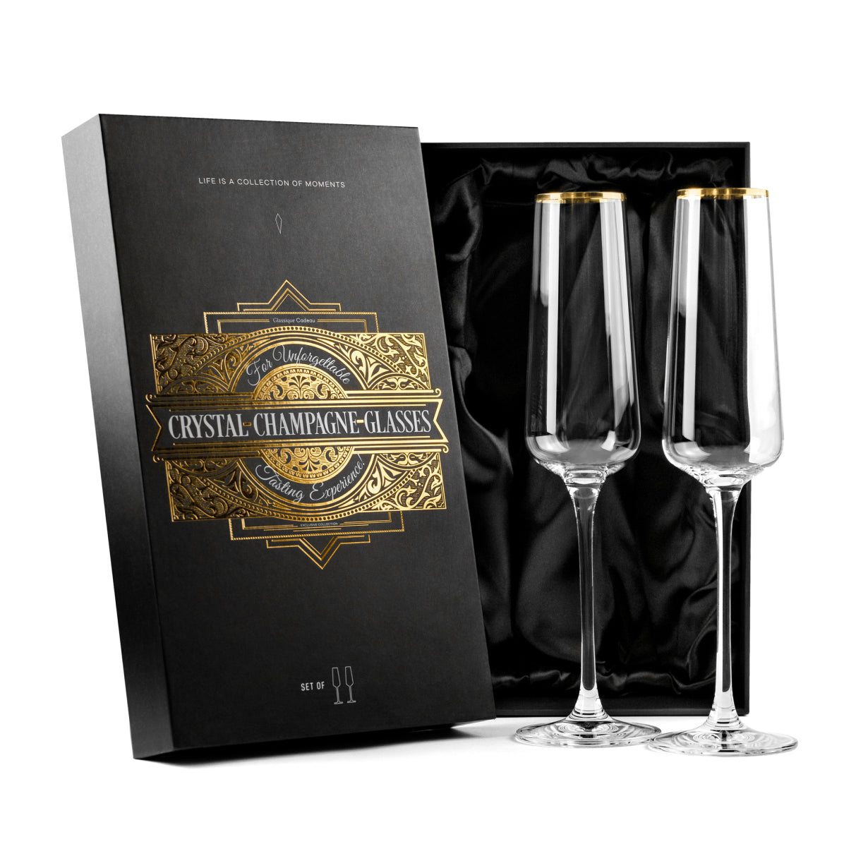 Gold Rimmed Champagne Glasses