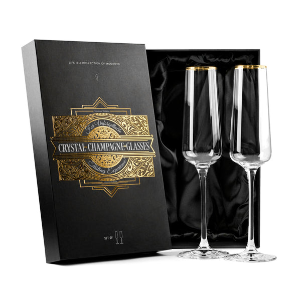 Gold Rimmed Champagne Glasses