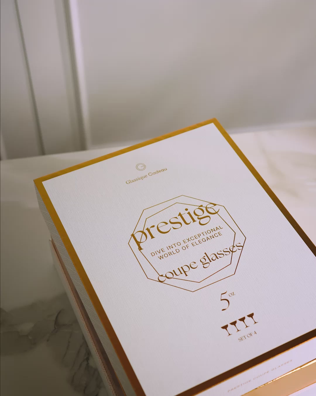 Prestige Coupe Cocktail Glasses with Gold Rims