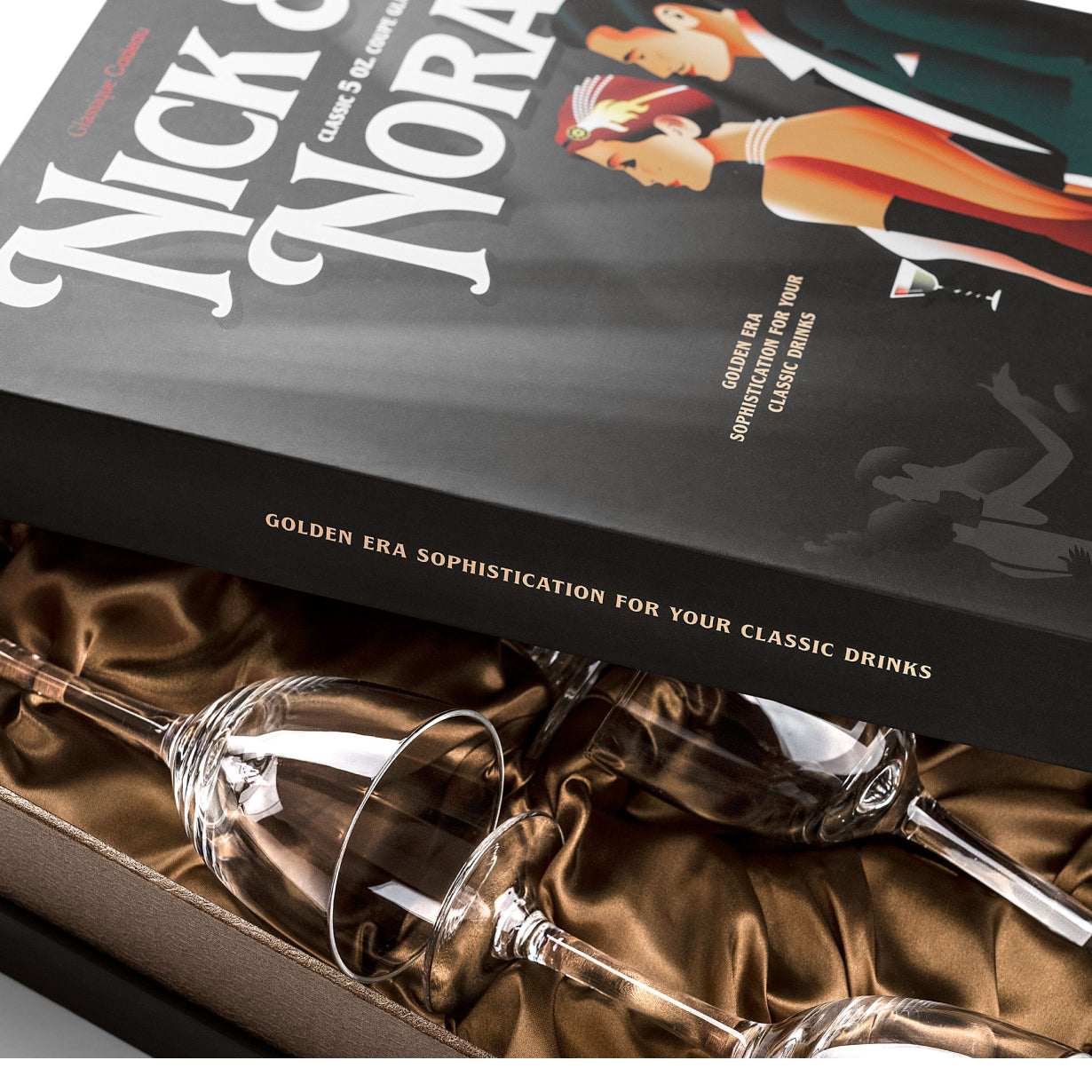 Retro Nick and Nora Coupe Glasses