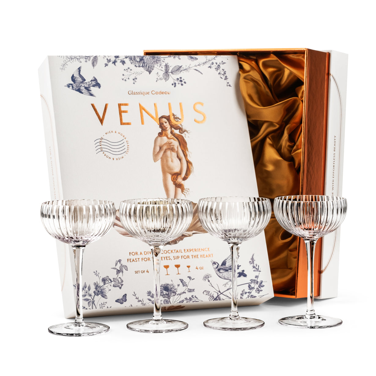 Venus Nick and Nora Cocktail Glasses