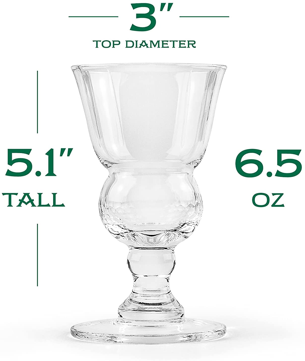 Belle Epoque French Pontarlier Absinthe Bubble Glasses Gift Set of 4 – detail of hand-polished crystal rim