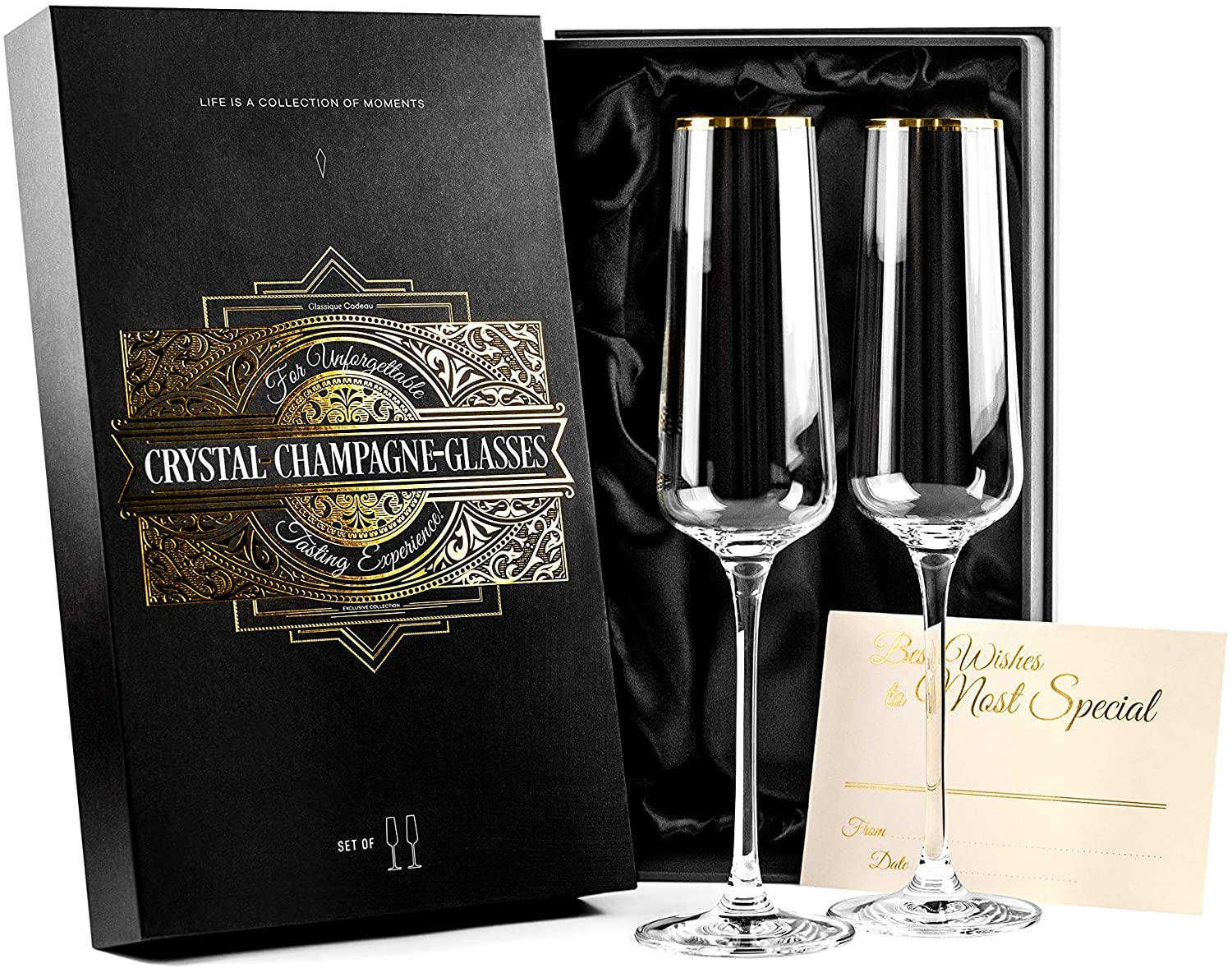 Gold Rimmed Champagne Glasses