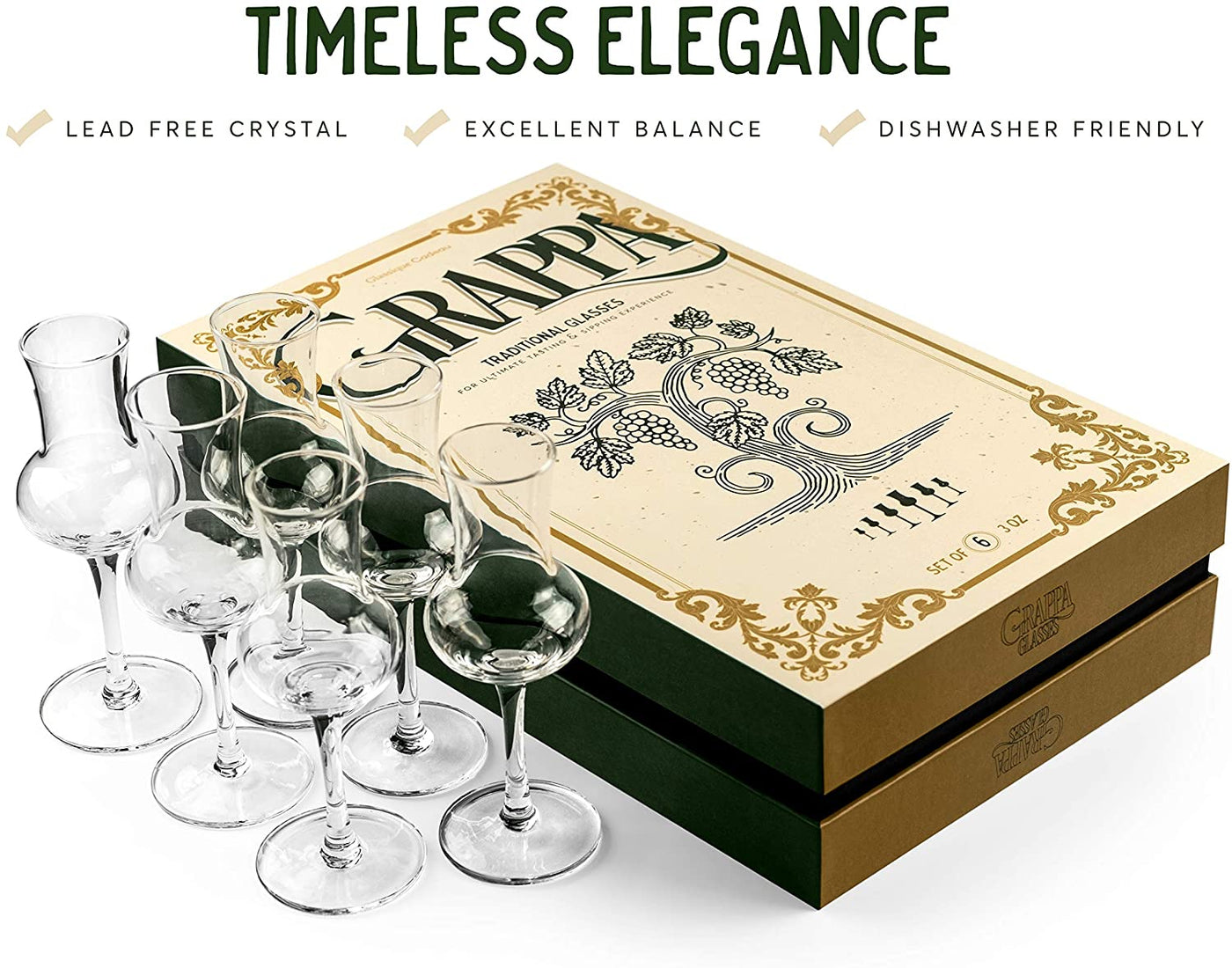 Long Stemmed Grappa Snifter Glasses
