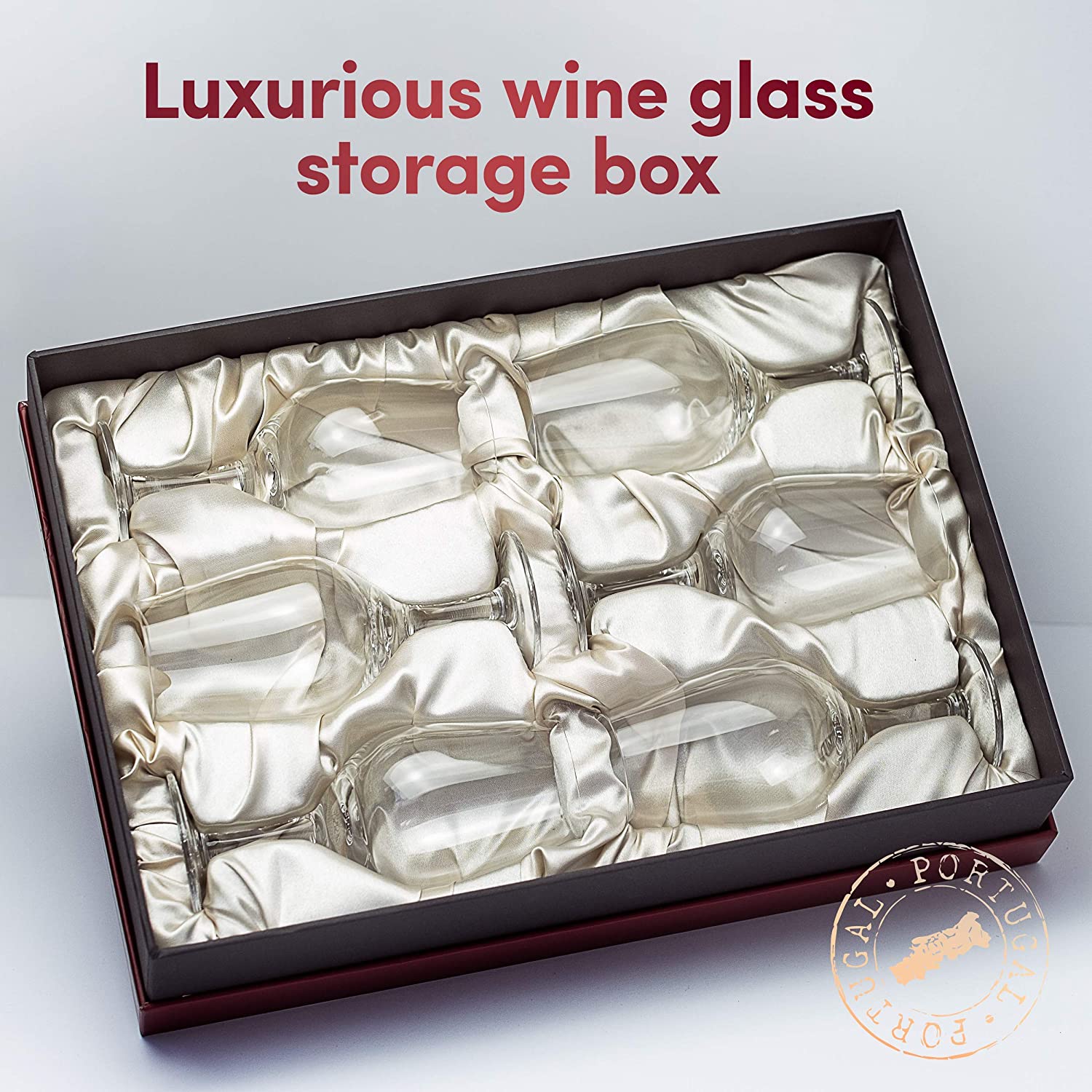 Wine glass storage online box plastic