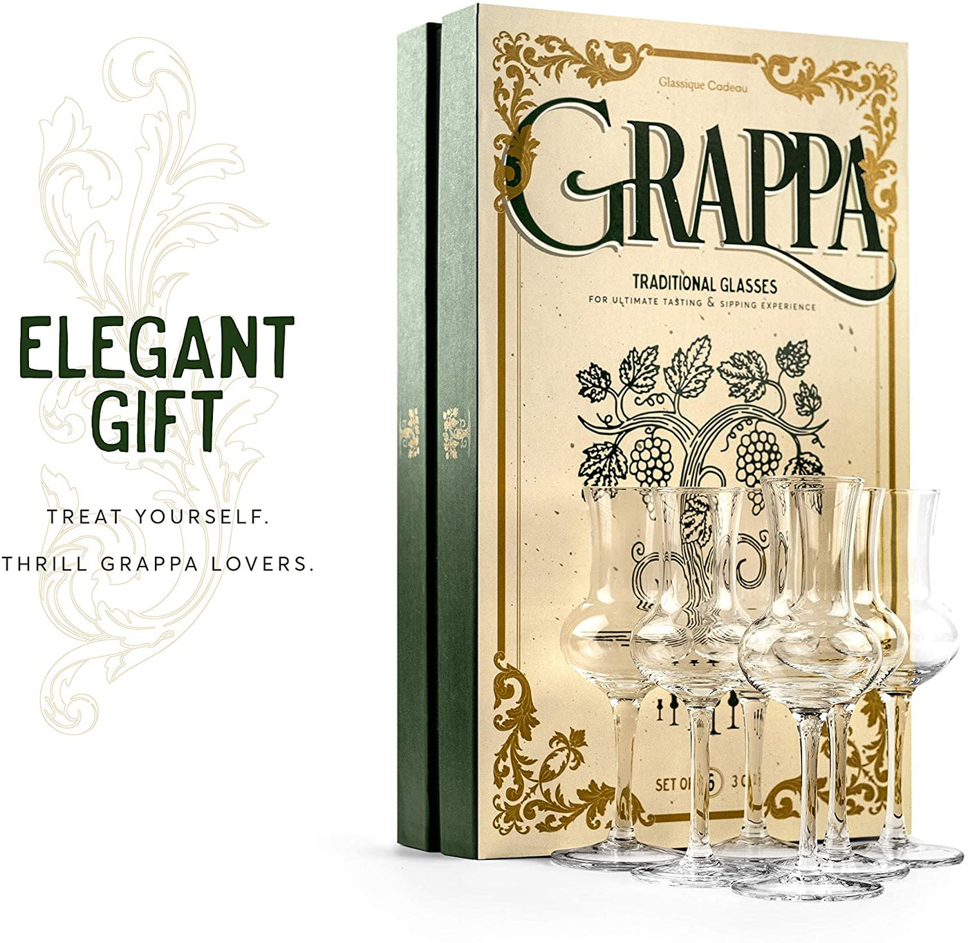 Long Stemmed Grappa Snifter Glasses