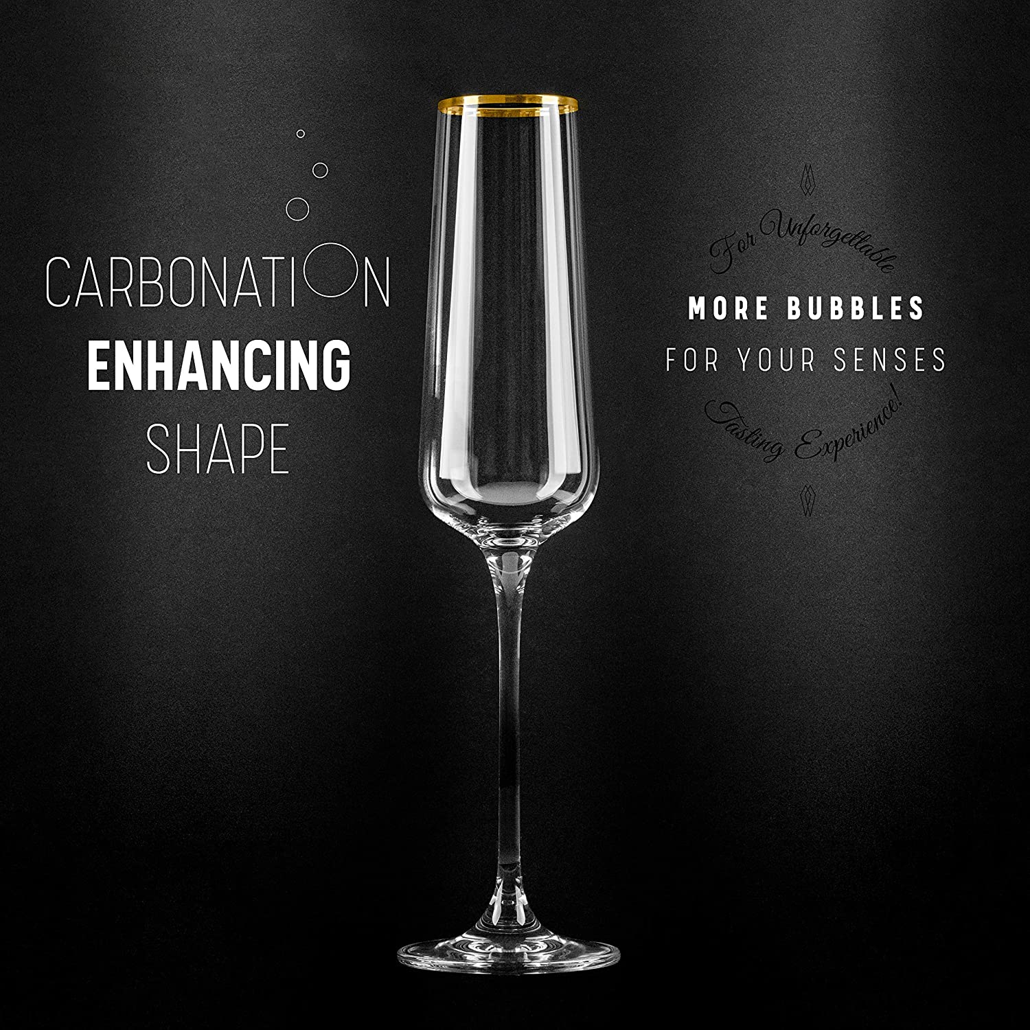 Gold Rimmed Champagne Glasses