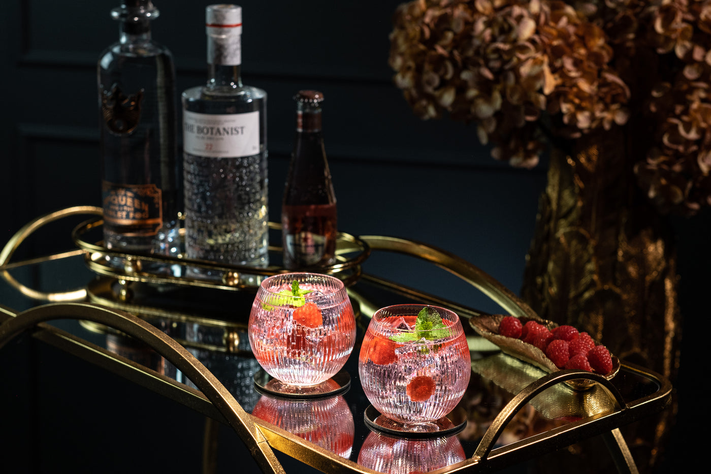 Vintage Art Deco Gin and Tonic Balloon Crystal Glasses Gift Set of 4 – packaging unboxing detail