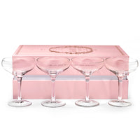 French Champagne and Cocktail Coupe Glasses Gift Set of 4 – cocktail pour styling