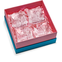 Vintage Art Deco Rocks Lowball Cocktail Glasses Gift Set of 4 – styled flat lay for celebrations