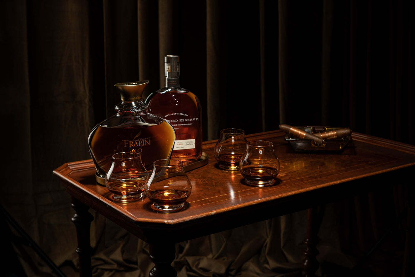 Stemless Brandy Cognac and Armagnac Crystal Tasting Glasses Gift Set – styled gift moment