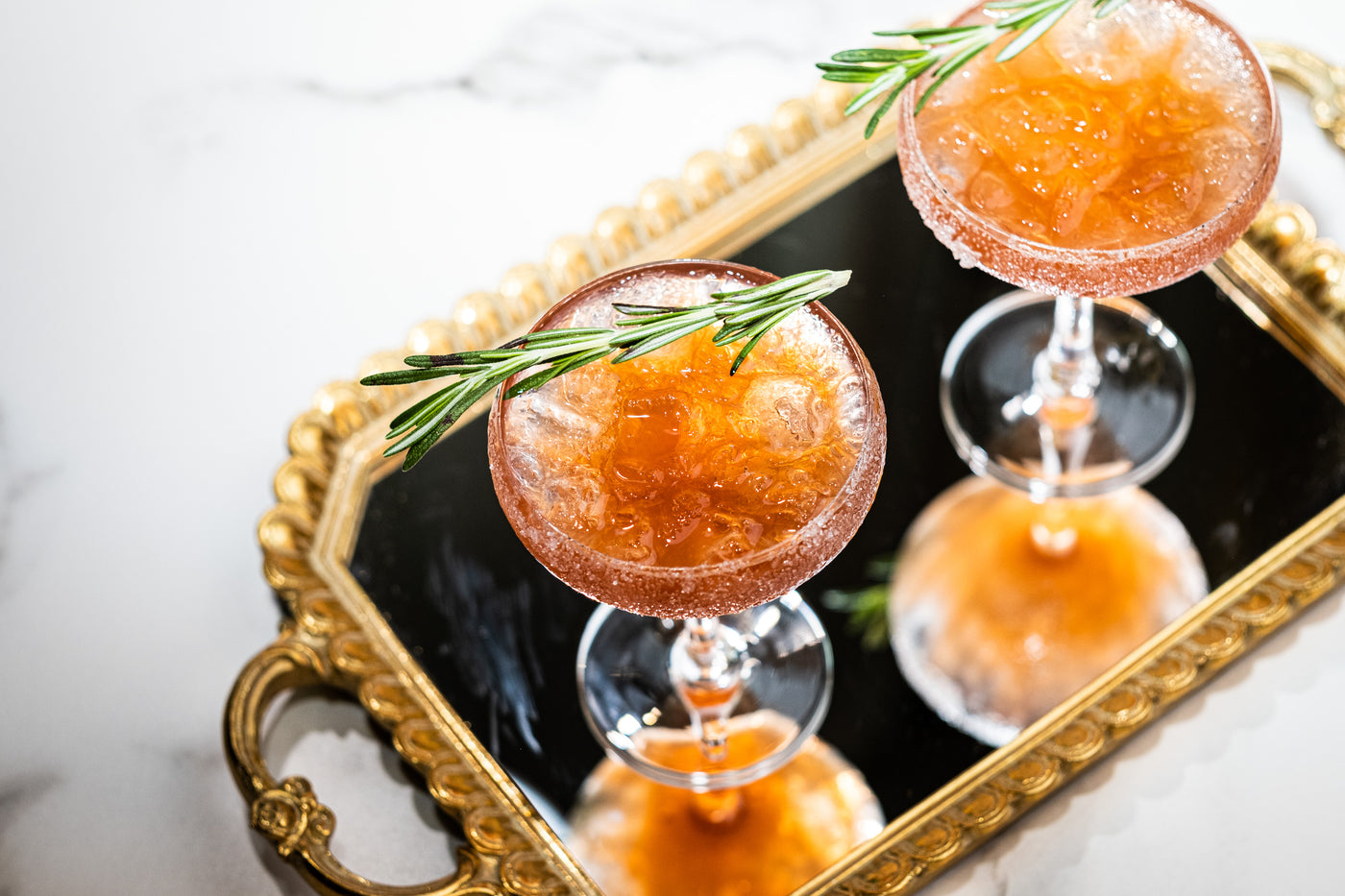 French Champagne and Cocktail Coupe Glasses Gift Set of 4 – occasion styling for celebrations
