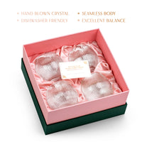Vintage Art Deco Gin and Tonic Balloon Crystal Glasses Gift Set of 4 – styled flat lay for celebrations