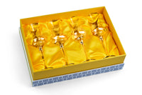 Italian Limoncello Liqueur Cordial Glasses Gift Set of 4 – styled flat lay for celebrations